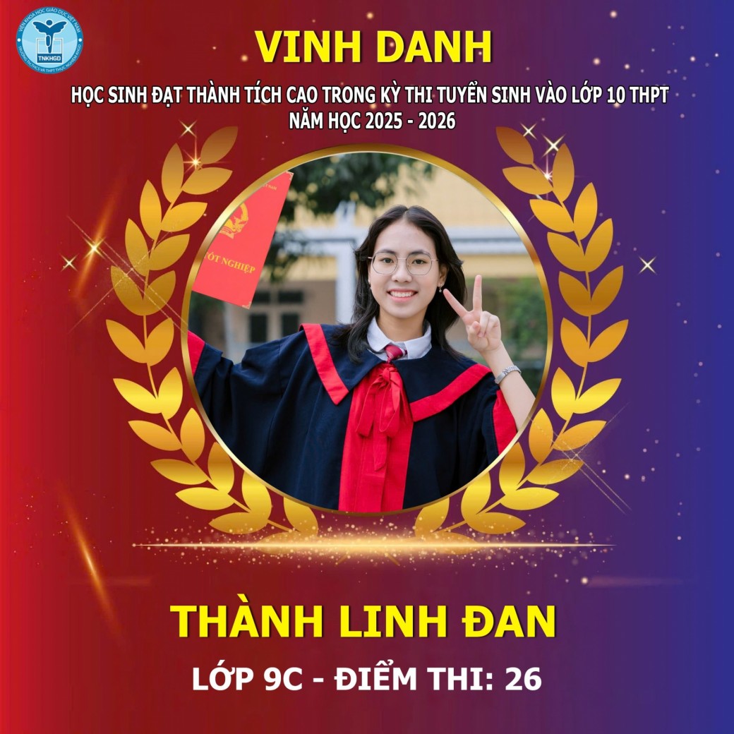 Em Thành Linh Đan - Lớp 9C
